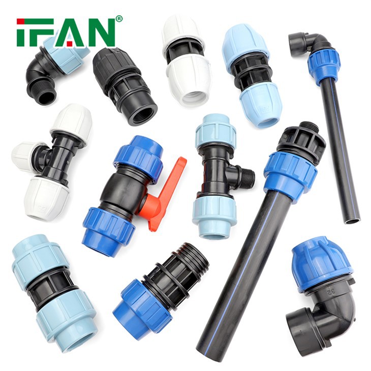 Fitting tal-Kompressjoni tal-Polypropylene Għall-Plaming tal-Pajpijiet tal-HDPE